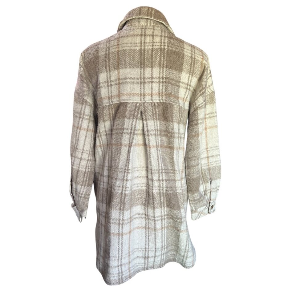 So Woman's Large Shacket Jacket Coat Button Up Pl… - image 2